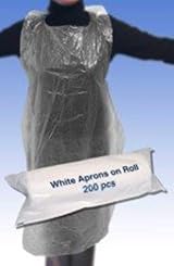 REAL ACCESSORIES Premium Disposable Aprons On a Roll 200 Pack White 69x117 cm view 6