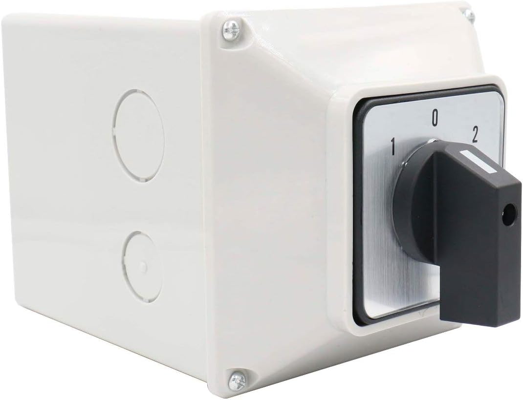 Baomain Universal Rotary Changeover Switch SZW26-63/D303.3 with Master Switch Exterior Box LW28-63/4 660V 63A 3 Position 3 Phase