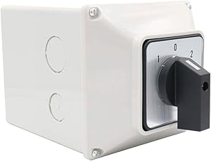 Baomain Universal Rotary Changeover Switch SZW26-63/D303.3 with Master Switch Exterior Box LW28-63/4 660V 63A 3 Position 3 Phase