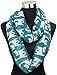 VIVIAN & VINCENT Soft Light Various Print Sheer Infinity loop circle Scarf
