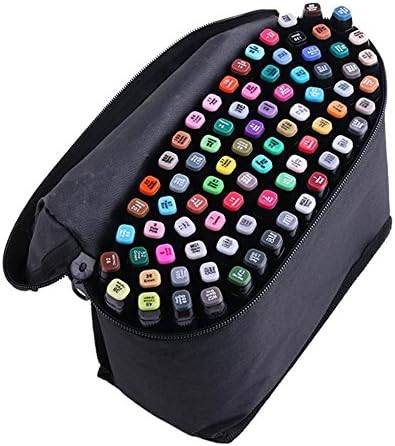 80 Color Twin Tip Marker Pen Broad Touch Five Graphic Markers Sketch Plastic 2 colors