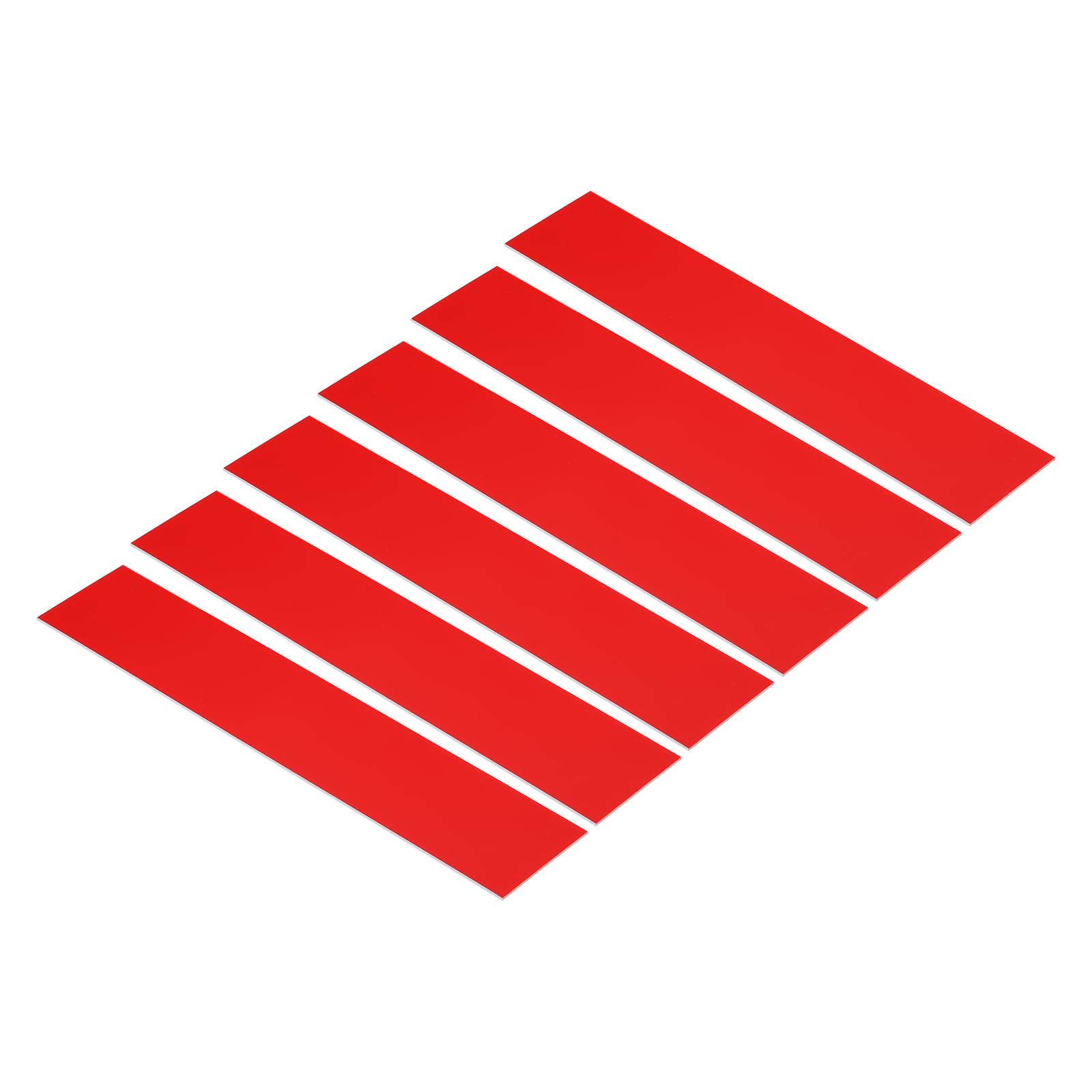 PATIKIL 10"x2" Blank Name Plates, 6 Pack Custom Engraved Name Plate Rectangle Laser Engraving Blanks for Personalized Nameplates Office Desk DIY Painting Supplies, Red, White