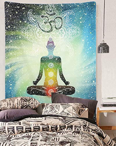 Shukqueen-Indian-Wall-Hanging-Tapestry-Hippie-Mandala-Zen-Meditation-HD-Printed-Tapestry-Wall-Art-Bedspread-Couch-Cover-Dorm-Home-Decor-Beach-Blanket-Gifts-57-x-78-Dhyana
