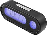 DollaTek 2 In 1 Car Clock Thermometer Night Display ABS Dashboard Clock view 5