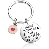 OWHOMS Goldendoodle Lover Jewelry Dog Dad Mom Gifts Golden Doodle Themed Keychain Veterinarian Gifts Pet Gifts