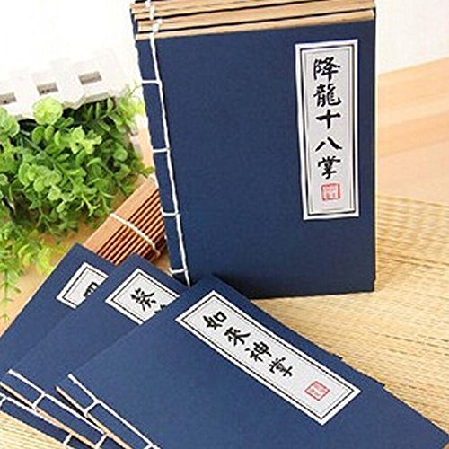 Mr.Dakai - Refillable Writing Journal Notebook - Creative Vintage Chinese Kungfu Notebook Writing Pad Diary Planner Traditional Chinese Martial Arts Secret - 50 Sheets 100 Pages (2 piece)