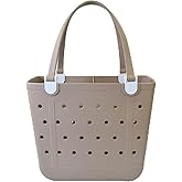 CLLTIV Tote Bag for Women - Large Rubber Beach Bag, Medium Waterproof Sandproof Travel Tote Bags for Beach Outdoor Sports