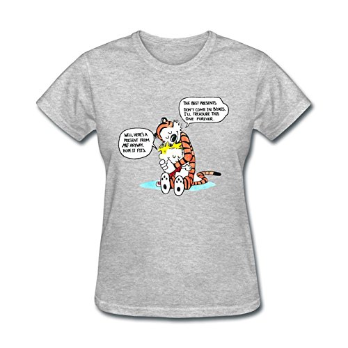 Women's Thomas Calvin And Hobbes Tiger Animal Ash Short Sleeve T-Shirt