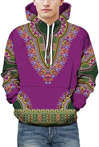 Limsea Lovers Autumn Winter African 3D Print Dashiki Hoodies Long Sleeve Sweatshirt