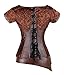 Charmian Women's Spiral Steel Boned Goth Retro Overbust Steampunk Bustier Corset