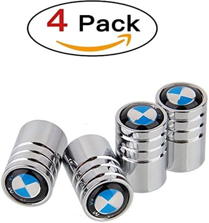 Valve Caps Prevent Corrosion,Car Dust Caps,Universal Wheel Tire Air Caps Valve Stem Covers For BMW LOGO,Air Leakproof And Protection Your Valve Stem (Lengthen Silver BMW LOGO)