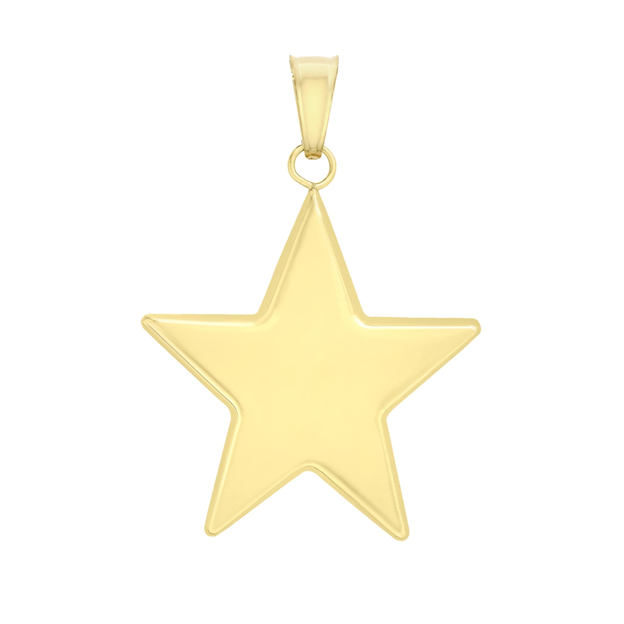 CARISSIMA Women's 9ct Yellow Gold Semi Hollow Star Pendant