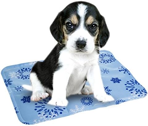 Hgrope Dog Cat Cooling Mat 12x15.75 Inches Soft Gel Pad for Kennels, Crates and Beds