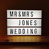 LED Cinematic Light Box with Changeable Letters Tiles A4 Size for Home, Wedding, Birthdays Party, Photoshoots