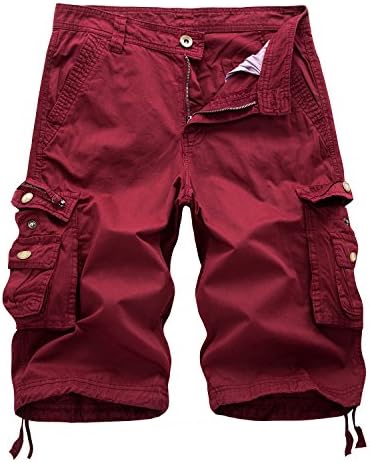 Hycsen Mens Cotton Relaxed Fit Fit Outdoor Camouflage Camo Cargo Shorts
