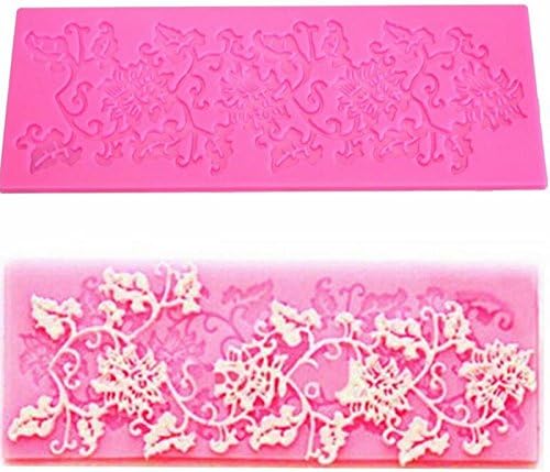 Mould Products - Nice Lace Leaf Silicone Impressing Mold Mat Fondant Cake Sugar Mould Cooking Flower Decorating Diy - Shape Lace Fondant Hawaiian Lace Lace Cake Mold Silicon Eye Sugar Flower