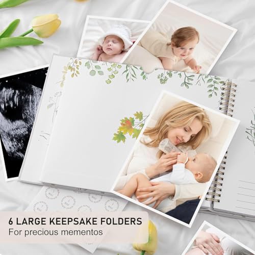 Pregnancy Journal for First Time Moms, Hardcover Pregnancy Planner with Stickers, Baby Memory Book Keepsake, Gender Reveal Gift for Expecting Moms, Weekly Tracker for Baby's Growth,135 Pages