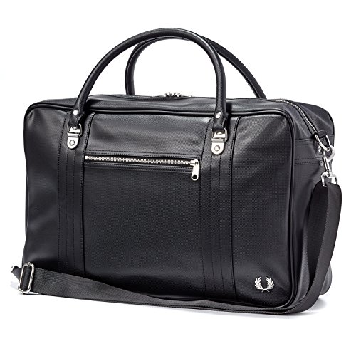 fred perry saffiano overnight bag