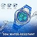 My-Watch Boys Sport Digital Watch Kids Outdoor Waterproof Stopwatch LED Electronic Wrist Watches