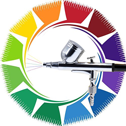 Master Airbrush Multi-Purpose Gravity Feed Dual-Action Airbrush Kit with 0.3mm Nozzle,Huphant - 130 Beginner DIY Painting Coating Hip-hop Graffiti Cake Food Coloring Smooth Feel Material is Copper - Thumbnail 6