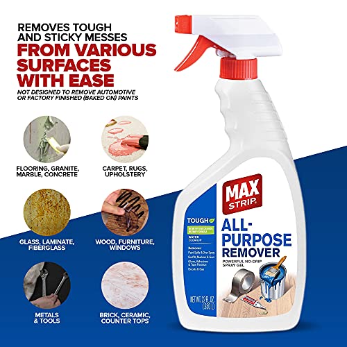 Max Strip All Purpose Remover 22 oz Removes Paint Spills, Over Spray, Graffiti, Markers, Gum