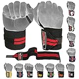 Weight Lifting GYM Training Wrist Wraps For Wrist Support Crossfit Wrap (Black/Red)