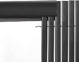 INMOZATA PVC Garden Screen Clip Cover 5pcs Grey Privacy Fence Panel 1m
