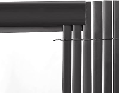 INMOZATA PVC Garden Screen Clip Cover 5pcs Grey Privacy Fence Panel 1m