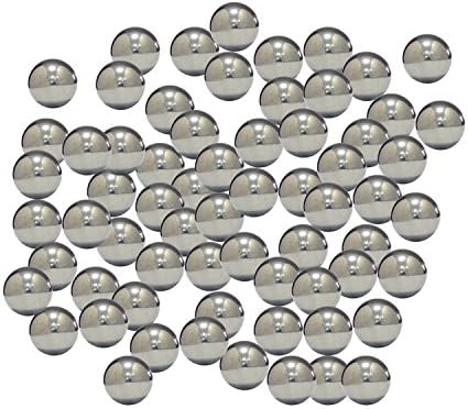 Aobbmok 100Pcs 1/4" 6.35mm Nail Polish Mixing Agitator Loose Stainless Steel Balls