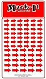 Removable Mark-it brand arrows for maps, reports or projects, two sizes per sheet - red