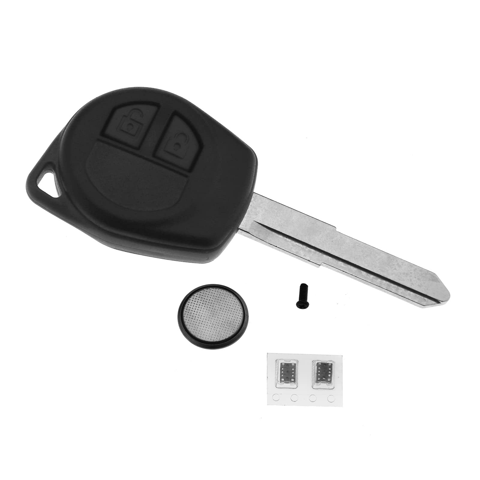 OTOTEC Remote Key Fob Case Shell 2 Button Compatible with Suzuki Compatible with Vauxhall Agila