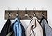 Vintage Rustic Wall Mounted Coat Rack –Authentic Barn Wood Hanger for Towels, Clothes, Hats, Bags–Antique Door & Wall Mount 5-Hook Rail (Vintage Style Wire Hook - 26