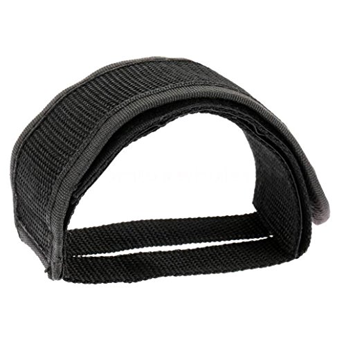Bicycle Feet Strap Pedal Straps for Fixed Gear Bike,KingWo Fixie BMX Fixed Gear Bike Bicycle Adhesive Straps Pedal Toe Clip Strap Belt (Black)