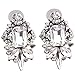 Art Deco Antique Vintage Style Diamond Rhinestone Wedding Bridal Prom Earrings