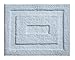 mDesign Soft Microfiber Non-Slip Bathroom Mat/Rug for Bathroom, Vanity, Bathtub/Shower, Dorm Room - Set of 3, Water Blue