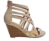 Delicious Muno-S Wedge Strappy Sandals