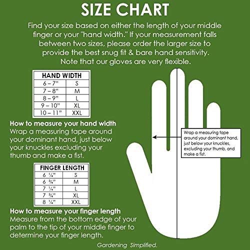 Pine Tree Tools Women's and Men's Bamboo Gardening Gloves, L - Image 8