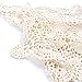 yazi Handmade Crochet Doilies Flower Tablecloth Cotton Sofa Doily Hollow Table Cover Home Décor Beige Color 23.6inch