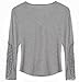 Meihuida Fashion Lady Button Front Long Sleeve Cotton T Shirt Blouse Top Grey