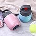 ONEISALL GYBL116 450ML Cute Student Stainless Steel Food Flask with Foldable Spoon and Sturdy Handle ,Insulated Mini Food & Soup Thermal Flask for Kids , 384G (Pink)
