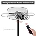 TV Antenna - Mesqool Amplified Outdoor Digital HDTV Antenna 150 Mile Range Motorized 360 Degree Rotation Wireless Remote Control for 2 TVs Support, UHF/VHF 4K 1080P Channels Reception, 40ft Coax Cable