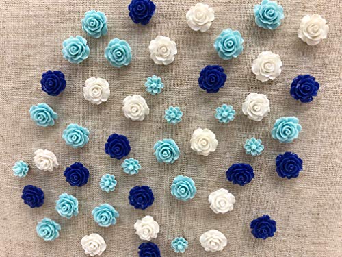 24Pcs Decorative Pushpins,Cork Board Tacks,Bulletin Board Tacks,Thumb Tack Decorative for CorkBoard, Office Organization or Home (Blue)