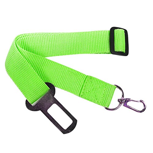 Hot Saleï¼â¤ï¸ZYEEâ¤ï¸ BIG PROMOTIONï¼New Adjustable Dog Pet Car Safety Seat Belt Restraint Lead Travel Leash (Green)