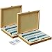AmScope PS200A Prepared Microscope Slide Set for Basic Biological Science Education, 200 Slides, Set A, Includes Fitted Wooden Case