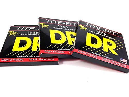 DR Guitar Strings Electric Tite-Fit 3 Pack 13-56 Mega Heavy Handmade USA