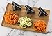 Gourmia GES580 Electric Spiralizer and Slicer for Vegetables & Pasta Maker with 3 Blades for Spaghetti Fettuccine & Ribbon Noodles Free Recipe Book Included - 110V
