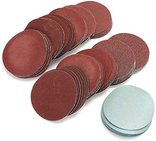 100 Pcs 3" 75mm Sanding Discs Hook and Loop Sandpaper for Drill Grinder Rotary Tool Discs Pad 80-3000 Grit