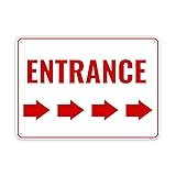1PC Entrance Sign Right Arrow, 14 x 10 Inches