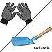 JUSLIN 300pcs Glow in the Dark Garden Pebbles, Green Blue White, with Gardening Glove and Shovel for Gardening Decorations
