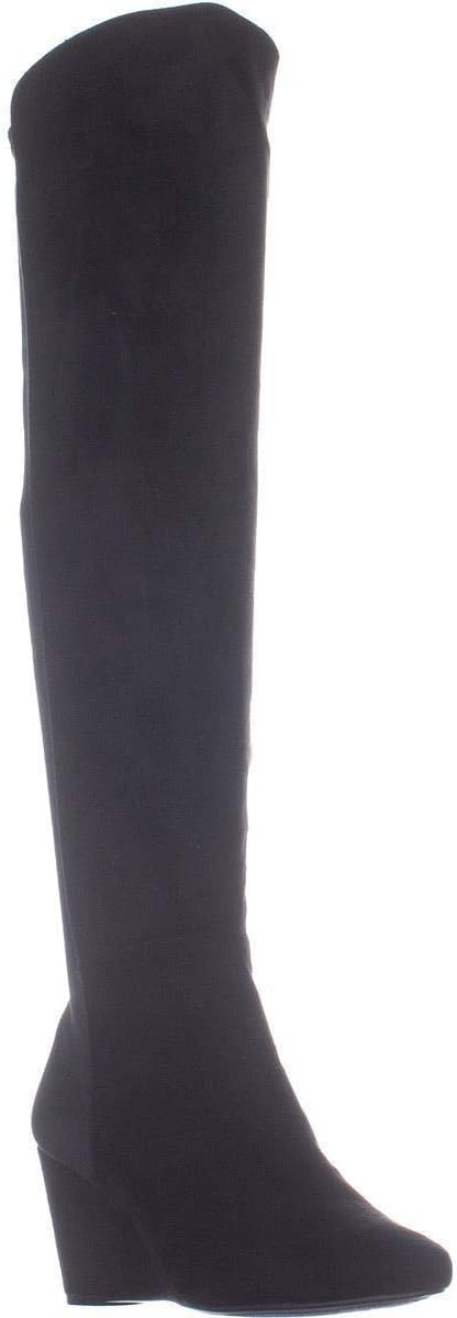 ZIGI SOHO Womens Heide Faux Suede Almond Toe Knee-High Boots